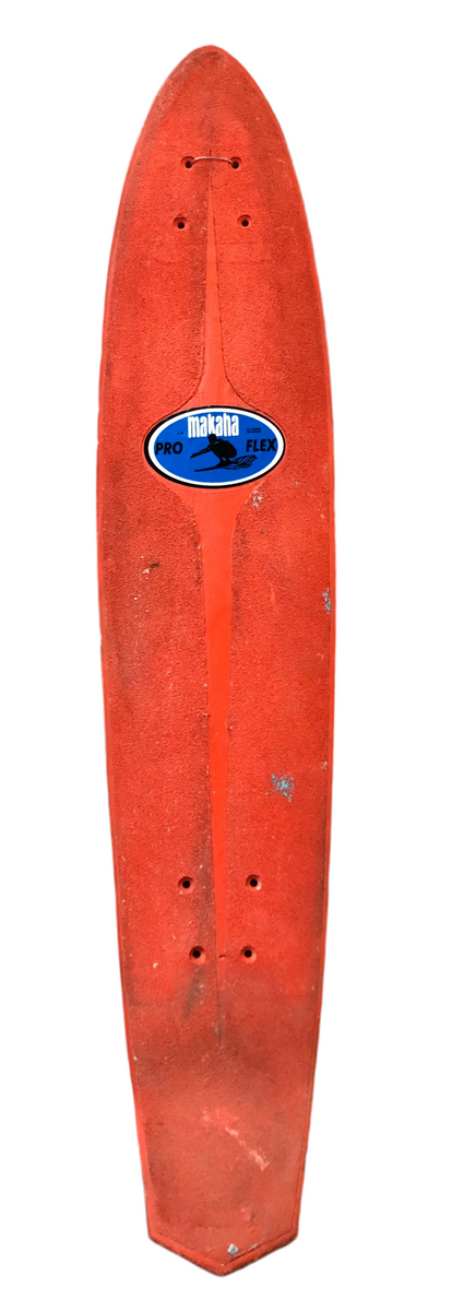Vintage 1970's Makaha Pro Flex Skateboard in Orange or Blue
