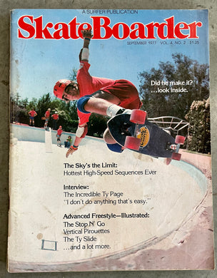 Vintage Skateboarder Magazine Sept 1977