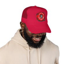 SHoF Trucker Hat -  Retro Skate Wheel Design Solid Color