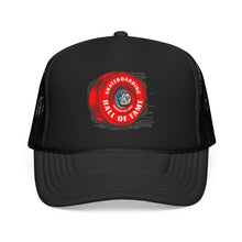 SHoF Trucker Hat -  Retro Skate Wheel Design Solid Color
