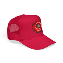 SHoF Trucker Hat -  Retro Skate Wheel Design Solid Color