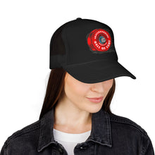 SHoF Trucker Hat -  Retro Skate Wheel Design Solid Color