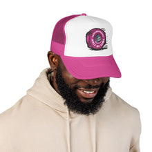 SHoF Trucker Hat -  Retro Skate Wheel Design Solid Color