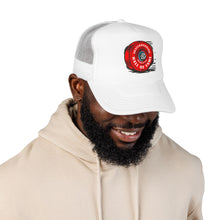 SHoF Trucker Hat -  Retro Skate Wheel Design Solid Color