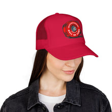 SHoF Trucker Hat -  Retro Skate Wheel Design Solid Color