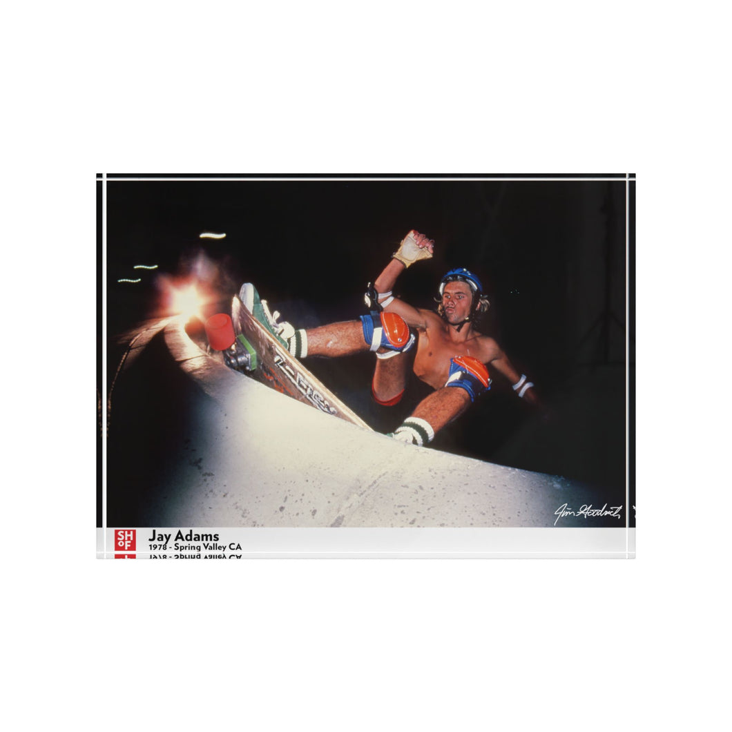 Jim Goodrich Collection - Acrylic Photo Block of Jay Adams
