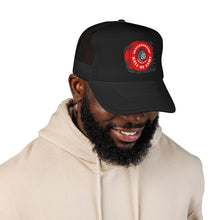 SHoF Trucker Hat -  Retro Skate Wheel Design Solid Color