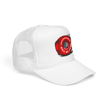 SHoF Trucker Hat -  Retro Skate Wheel Design Solid Color
