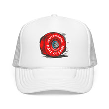 SHoF Trucker Hat -  Retro Skate Wheel Design Solid Color