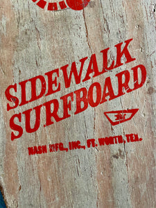 Vintage 1960’s Nash Sidewalk Surfboard Skateboard Orange