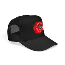 SHoF Trucker Hat -  Retro Skate Wheel Design Solid Color