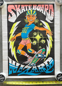 Vintage 1970’s Skateboard Wizard Poster