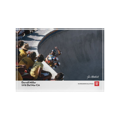 Jim Goodrich Collection - Acrylic Photo Block of Darrell Miller @ Del Mar Skate Ranch 1978