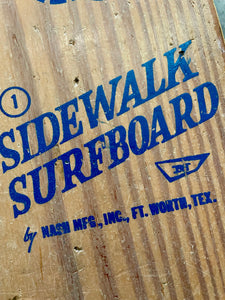Vintage 1960’s Nash Sidewalk Surfboard Skateboard Blue