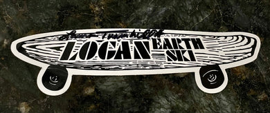 Autographed Logan Earth Ski Sticker by Laura Thornhill
